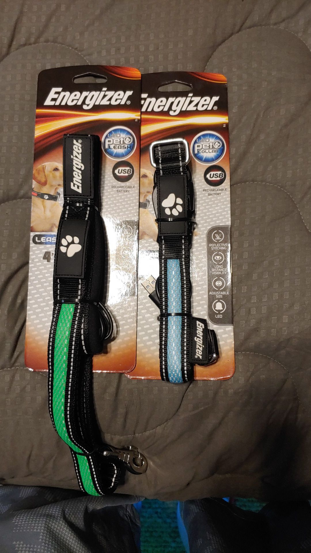Energizer led pet leash and collar