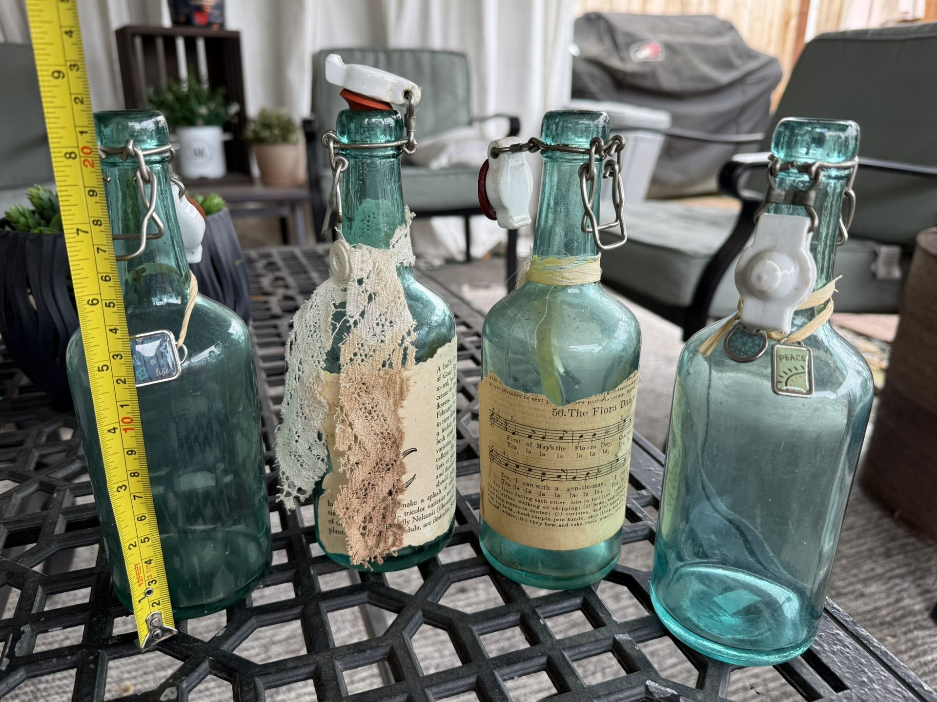 Antique Blue Bottles