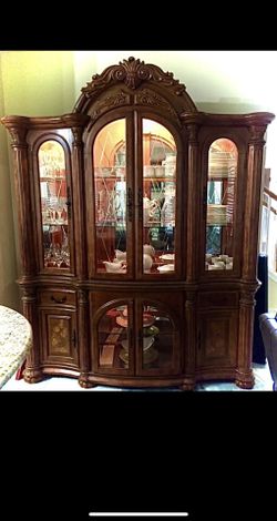 Provincial-designed dining room set.