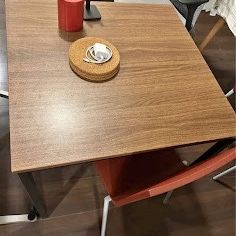 Modern Square Cafe / Dining Table (Wood & Metal)