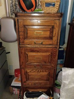Wooden filing cabinet. Solid wood