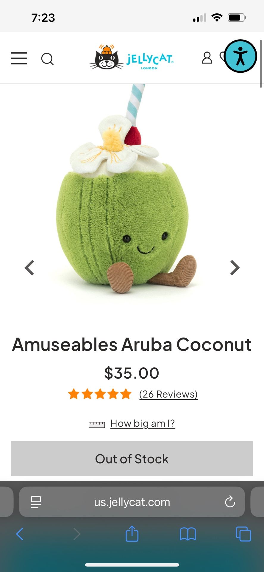 Jellycat Aruba Coconut