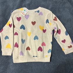 Brand New Toddler Girl's Heart Sweatshirt 4T