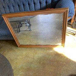 Wooden Mirror ( 39” X 32” )