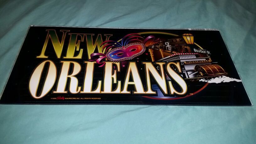 1999 New Orleans Slot Machine Glass Bally Gaming Casino 1999