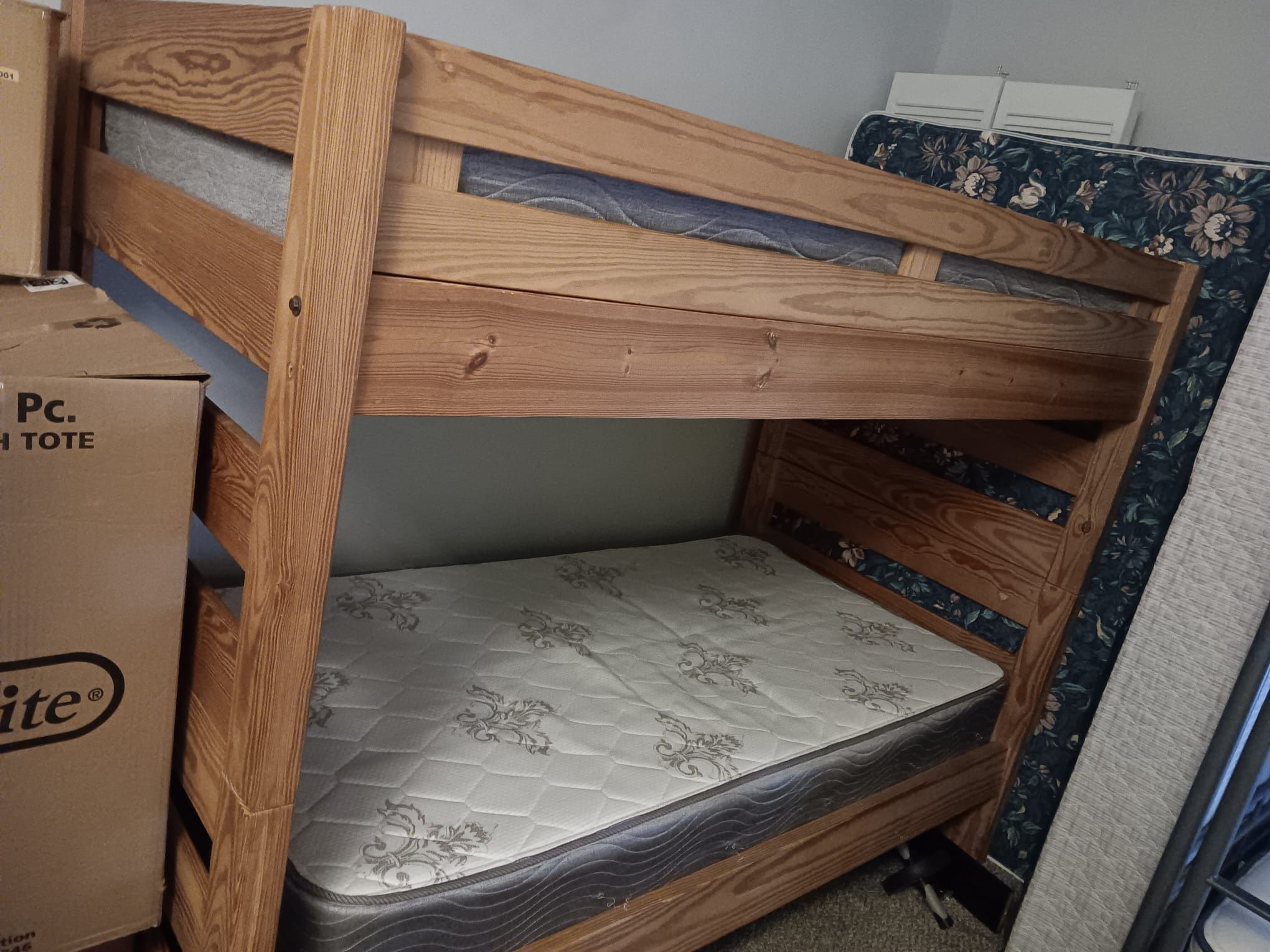 Wood Bunk Bed With Mattress