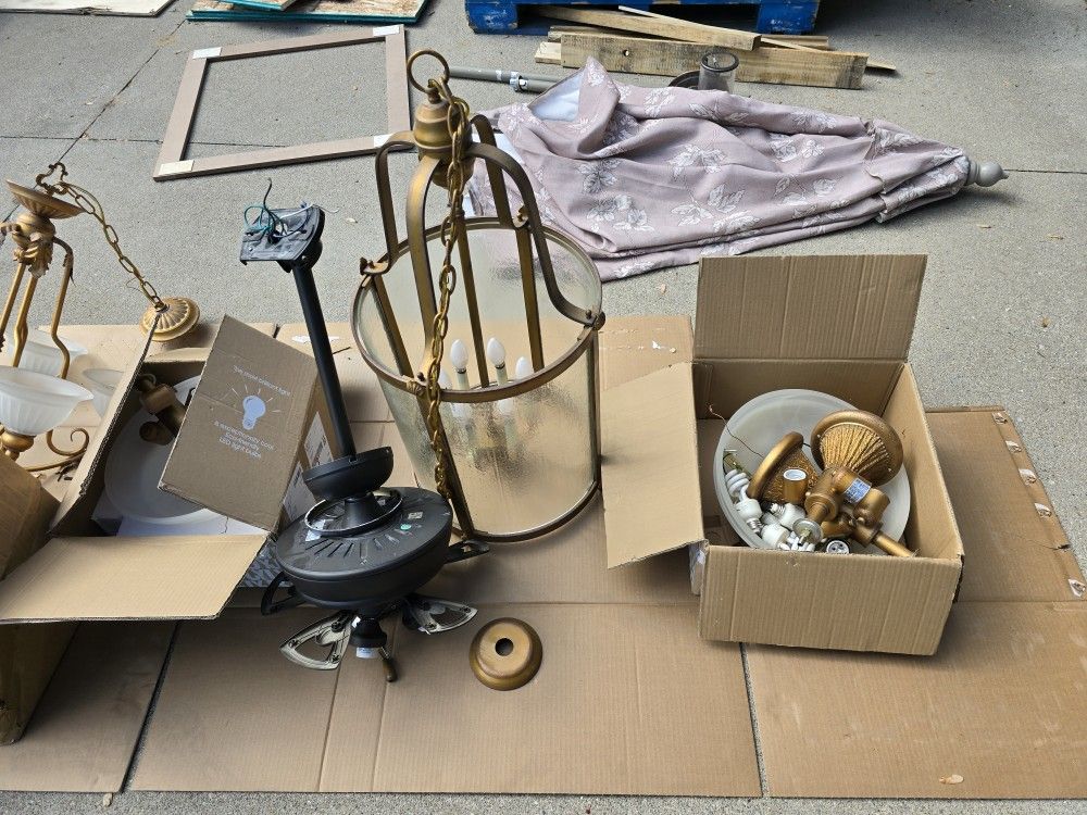 Free Stuff, pallets, Light Fixtures,  Scrap Metal