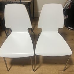 IKEA White Chairs Set Of Two