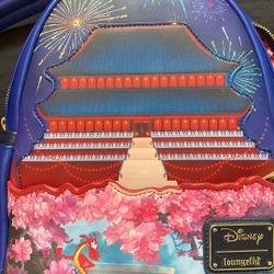 L oungefly Disney Mulan Castle Light UP MINI Backpack