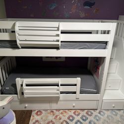 Twin Bunk Beds With Stairs