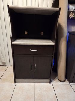 Cart for storage or microwave  about 2feet wide by 3feet43in height