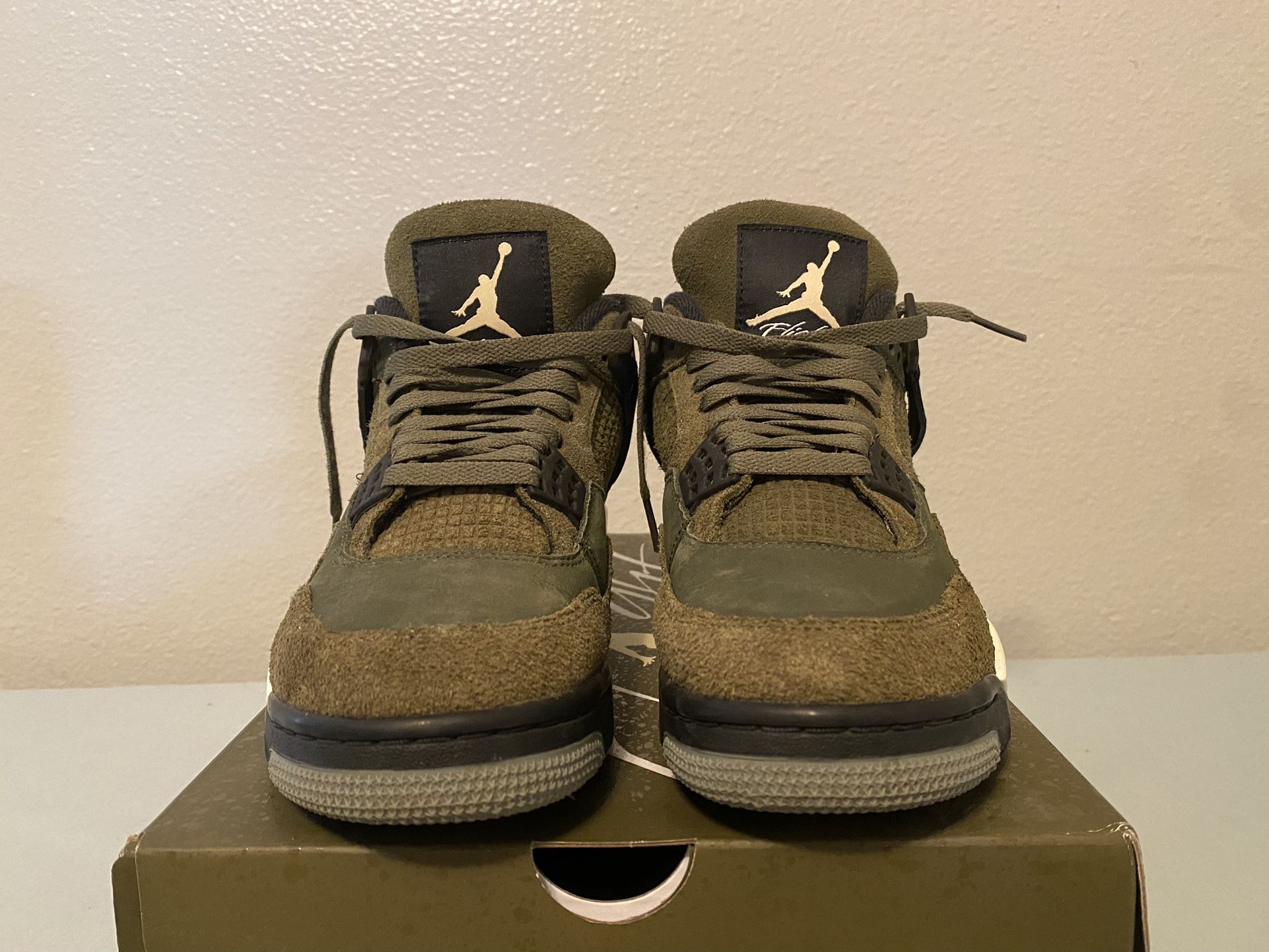 Olive Craft Jordan 4, Size 7 Men's