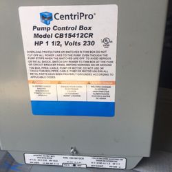 CentriPro Pump Control Box HP 1 1/2,  Lots 230 Brand New
