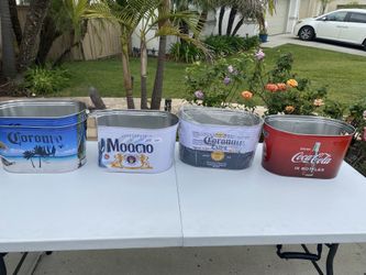 Corona Palm Tub, Modelo Tub,Corona Original Tub, Coca Cola Classic Metal Tub 15.00 Each 