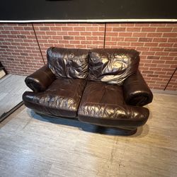 Leather Couch With Leather Office Chair 