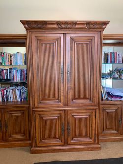 Entertainment Center TV Armoire + 2 Bookcases [MUST GO]
