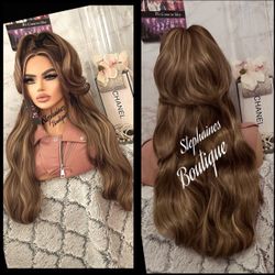 Human Hair Blended Lace Front Wig 