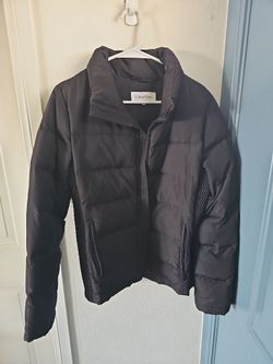 Calvin Klein Black Quilted Puffer Jacket Coat Size L