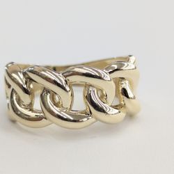 10kt Real Gold Cuban Link Ring 
