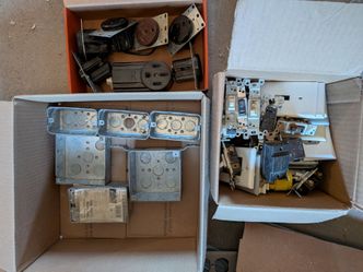 Large Lot Electrical Parts. Some screws. New and Used