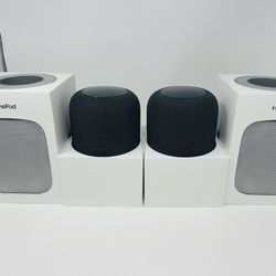 (2) Apple HomePod 1st Generation Smart Speakers (A1639) | Space Grey