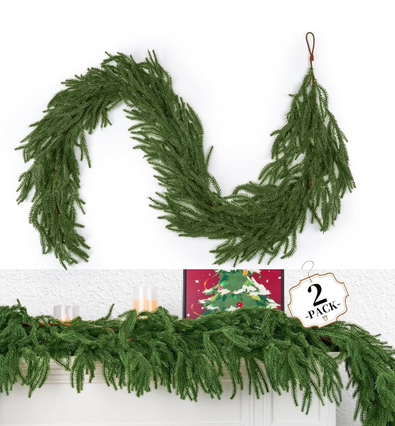 6 Ft Christmas Pine Garland(brand new)