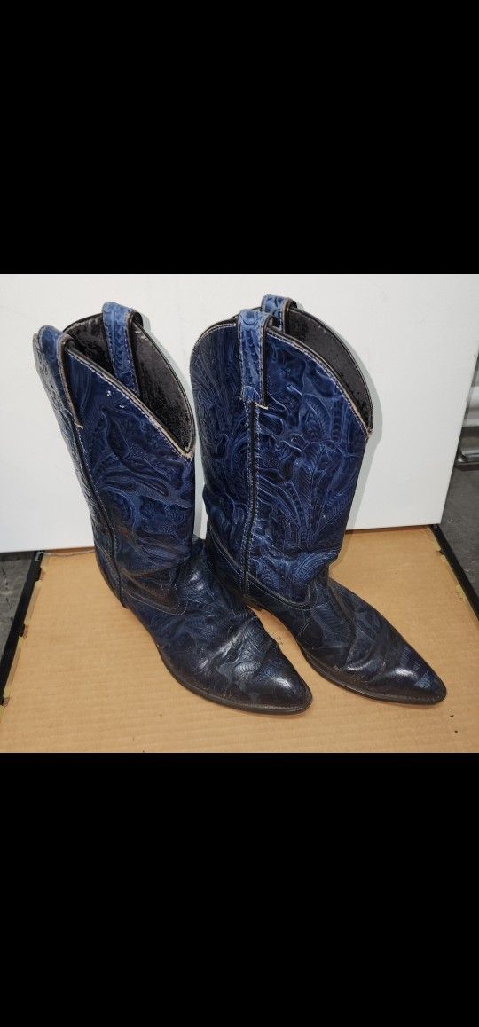 Navy  WomensCowboy Boots  Great Condituon Dan Post