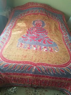 Large ,soft Fabric With Spiritual Image Ideal For Wall,covering Bed ,Furniture. Woodland Hills,Ca