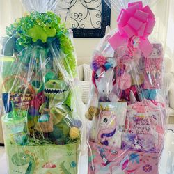 Huge dinosaurs or unicorn baskets