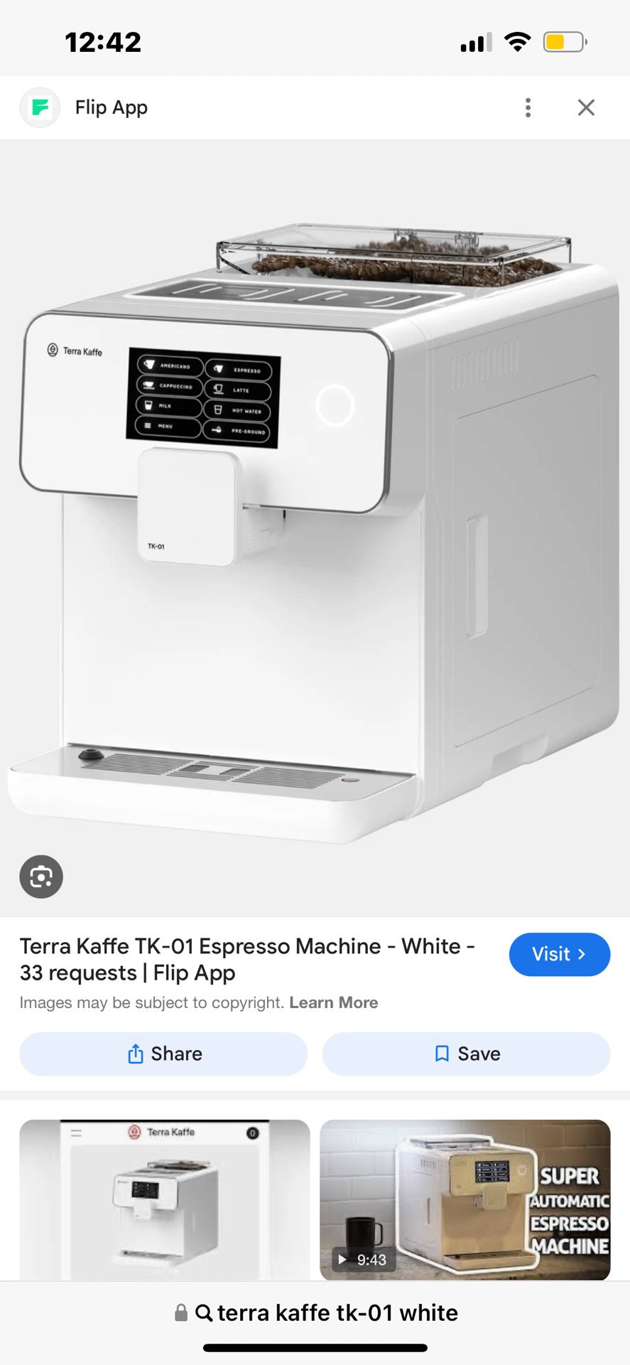 $800 Espresso Machine 