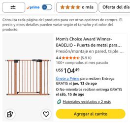 BABĒLIO Baby Gate Extra Wide 26”-43” – Metal Safety Gate – Pressure Mount / Wall Mount