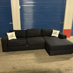West Elm Chaise Sectional *Same Day Delivery Available!*