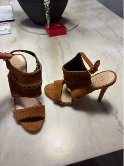 Artelier Nicole Miller camel-brown stiletto sandals