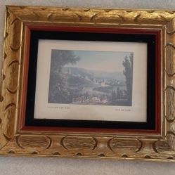 Ansicht Von Sain-Vue De Sain print. Framed
