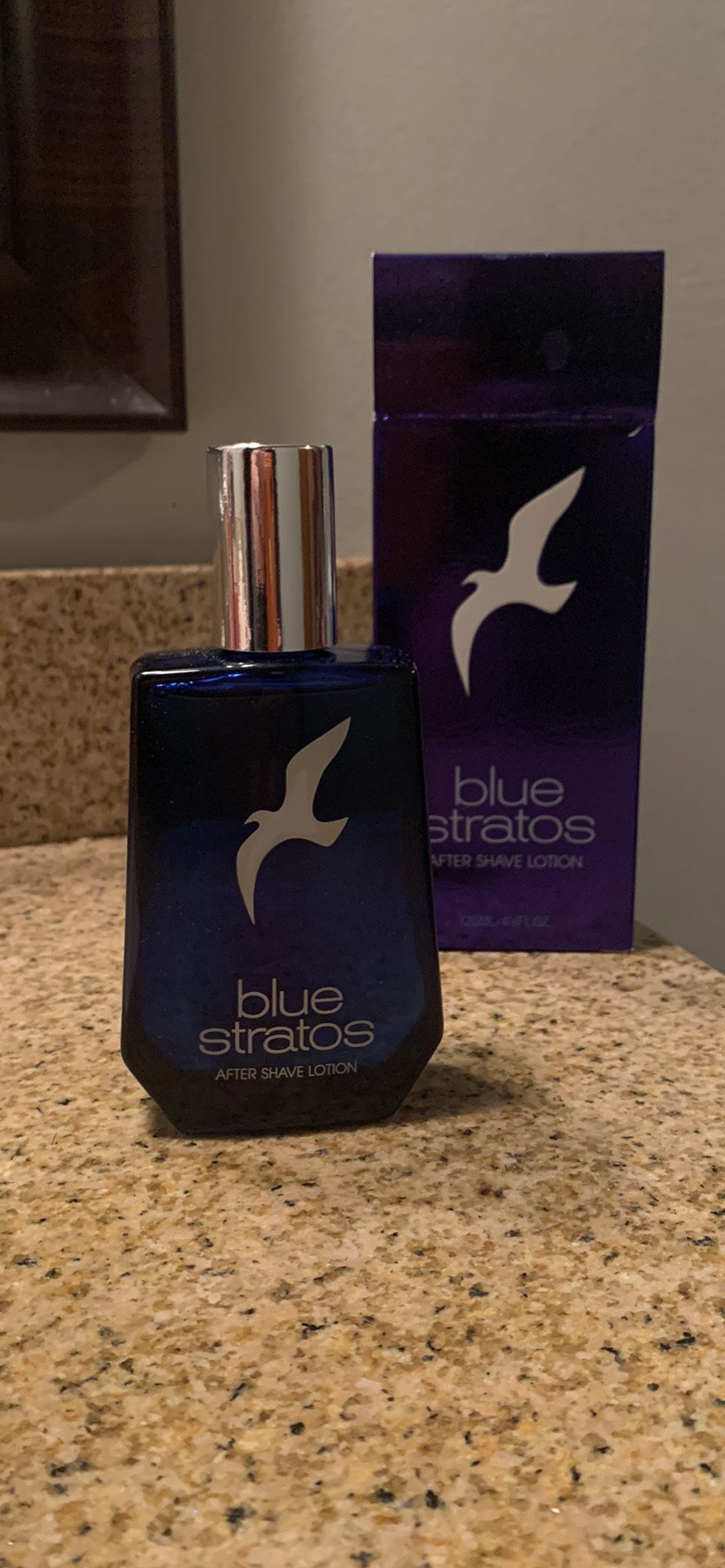Vintage 80s Mens Cologne After Shave Old Spice Blue Stratos