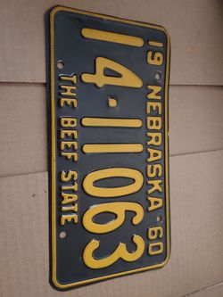 Antique licence plates