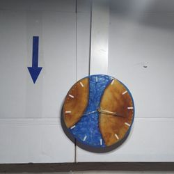Epoxy Resin Wood Clock Hand Made Echo A Mano 