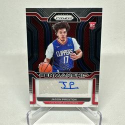 2021-22 Panini Prizm - Rookie Penmanship Jason Preston #RP-JPR