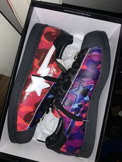 bape multi color adida shelltoes