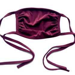Burgundy Cotton Reusable Face Mask