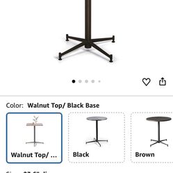 LOKKHAN Oak Top Premium Steel Patio Bistro Table, Backyard Dining Table, Indoor-Outdoor Bar Table, Garden Coffee Table, Heavy Duty Round Metal Side Ta