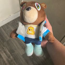 Handmade Kanye West Graduation Bear Plush – Jacket & Sewn-on Chain