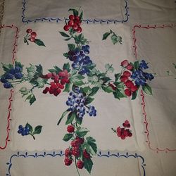 Beautiful vintage card table tablecloth