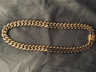 14k Yellow Gold Plated Cuban Necklace 