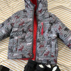 Baby Boys 24 Months Coat And Two Pair Gloves 