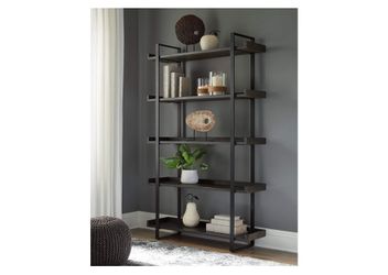 Solid Mango Wood and Metal Bookcase, Ashley