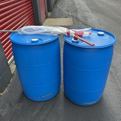 55 Gallon Plastic Drum Barrel Emergency Water