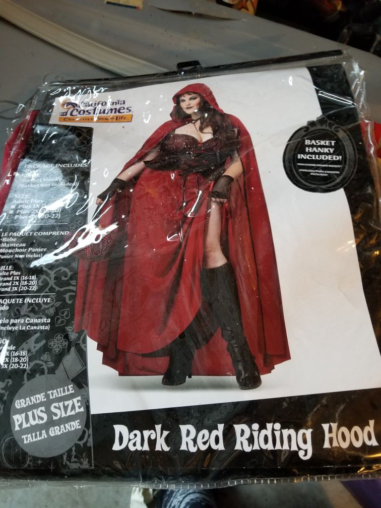 Red riding hood plus size Halloween costume size 3x
