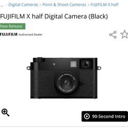 Fujifilm X Half Digital Camera Black Brand New