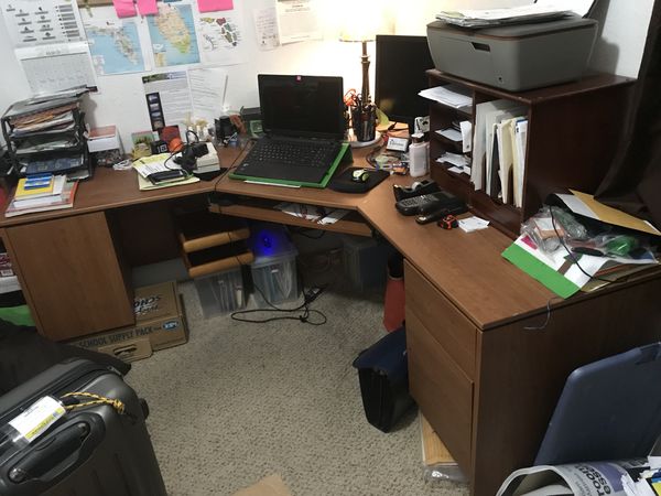 Large Desk With Storage File Drawers Office Desk Furniture In